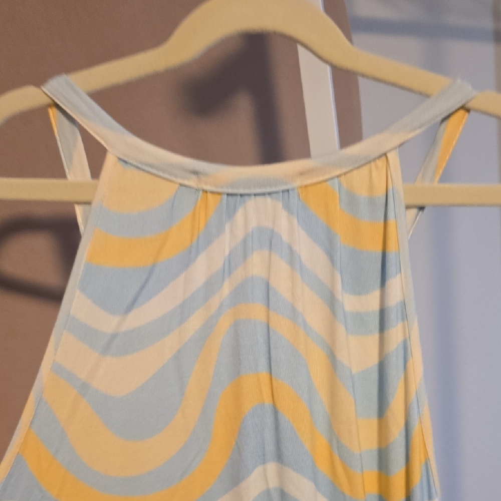 Yellow and Blue Maxi Dress - Picture 4 of 5